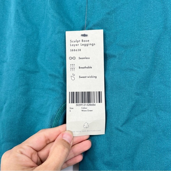 Sweaty Betty Sculpt Base Layer Leggings Wave Green S - Picture 4 of 4